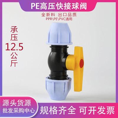 pe/ppr管通用高压快接球阀20 25 32 4分6分1寸免热熔水管阀门快装