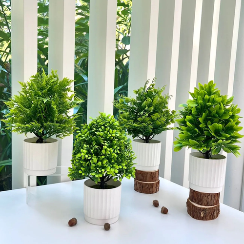 暖造仿真香菜草盆栽假花盆景