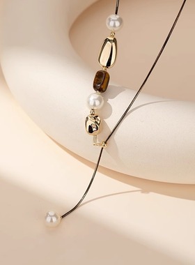 长款项链女款毛衣链2025新款锁骨链轻奢高级感气质毛衣配饰短款