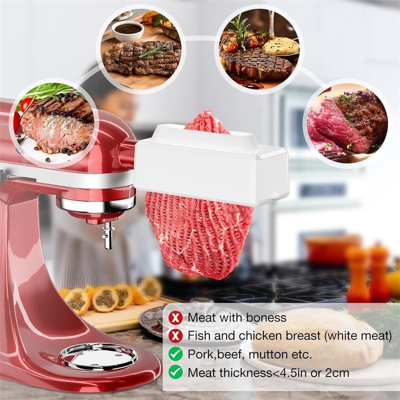 For KitchenAid嫩肉配件美膳雅立式搅拌机肉类嫩肉器带不锈钢齿轮