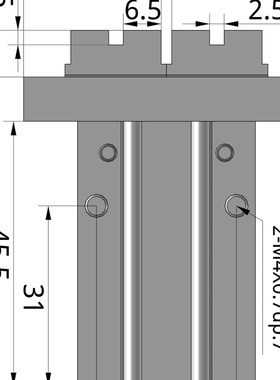 手指气缸底部安装扁平HFK/HFZ10F/16F/20F/25F/32F/40F平行抓夹