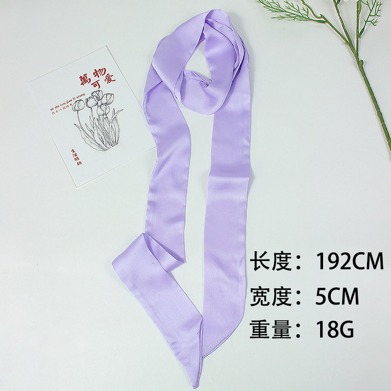 紫色缎面蝴蝶结丝带长条发饰