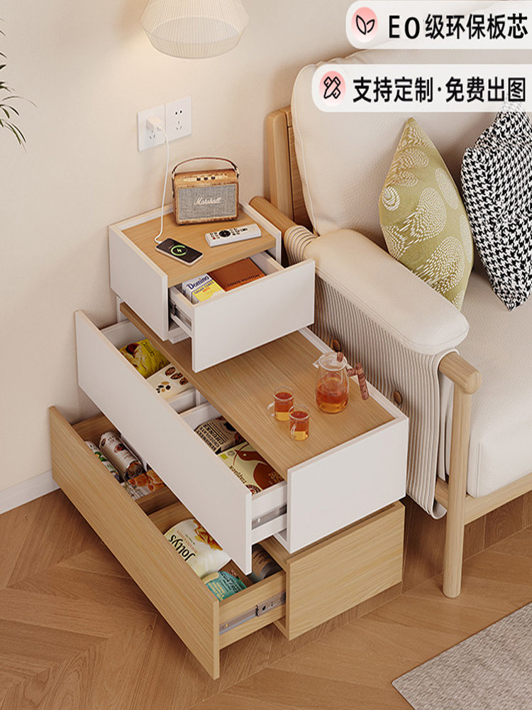 定制沙发边柜角柜靠墙一体侧柜客厅茶台收纳储物侧边几2025新款