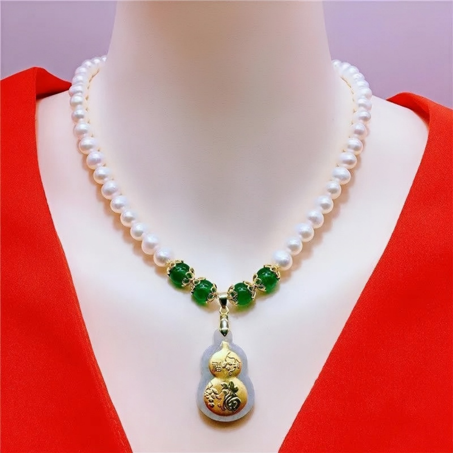 高档淡水珍珠项链女送母亲节礼物