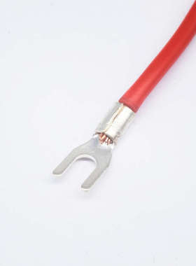 UT6-6 冷压接线端子U型Y形叉形裸端头铜线鼻子镀银接线耳 100只