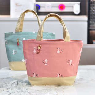 男生女生布包帆布手提包便当包小包包休闲中性拉链手拎包