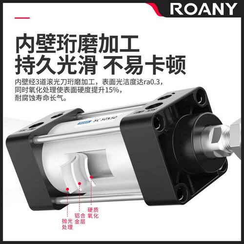 SC63标准气缸大推力32小型气动SC40/50/80/100*125X150X200X500-S