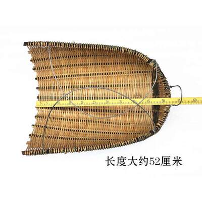 撮箕扁担竹制农用竹编装饰道具竹奋箕挑菜工地挑泥土挑砖挑砂石