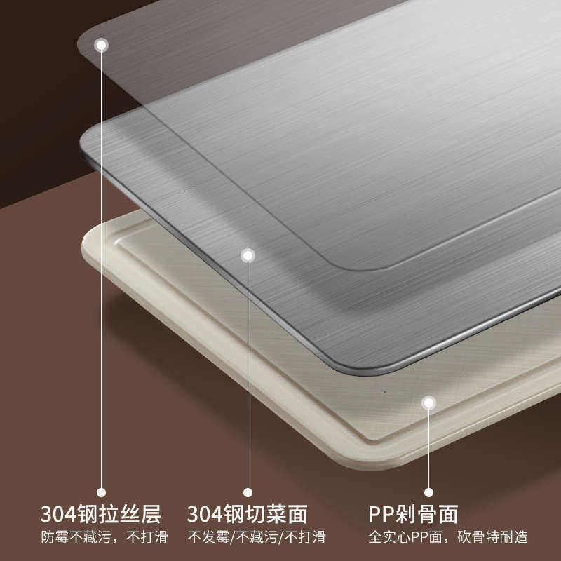 家用304不锈钢菜板抗菌防霉擀面案板厨房双面塑料水果切菜板砧板,厨房/烹饪用具,砧板/菜板,淘宝优惠券,粉丝福利购,淘宝优惠卷