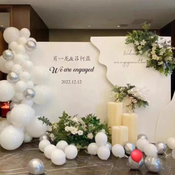 订婚结婚酒店宴会布置装饰背景墙婚礼迎宾区定制kt板背景用品全套