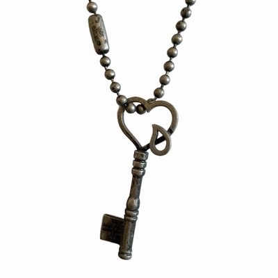 thumbnail for Number(N)ine style AW03 CryingHeartKey Chain Necklace