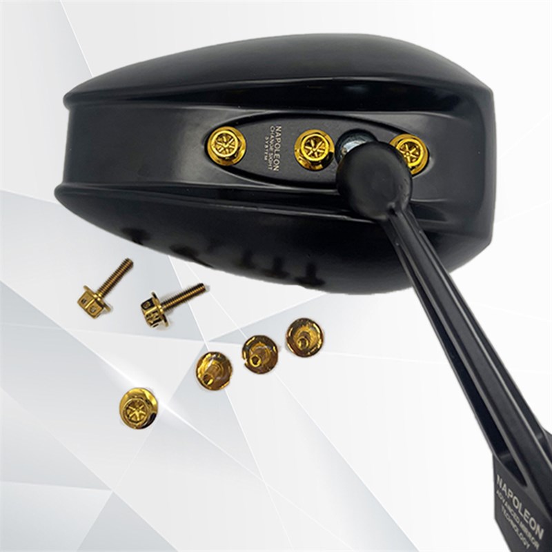 AOS4反光镜炫彩色螺丝AOS3后视C镜304不锈钢螺钉烧蓝钛金装饰螺栓