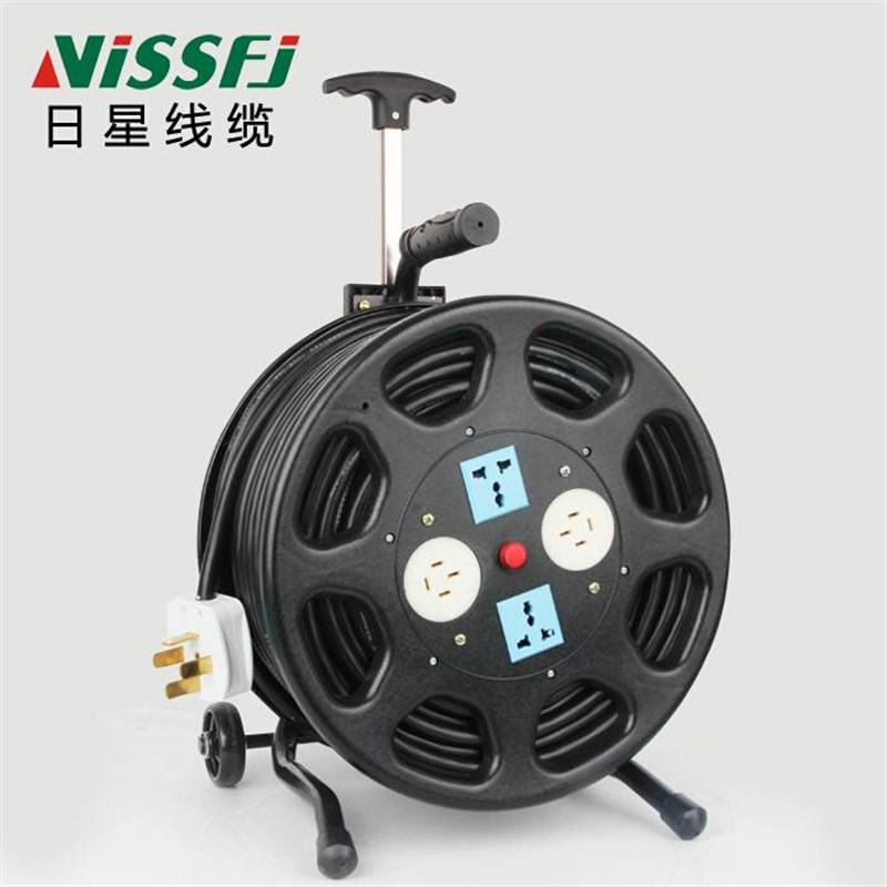 新款三相四线电缆盘380V线盘绕线盘空盘16卷线盘2线缆盘拖线盘品