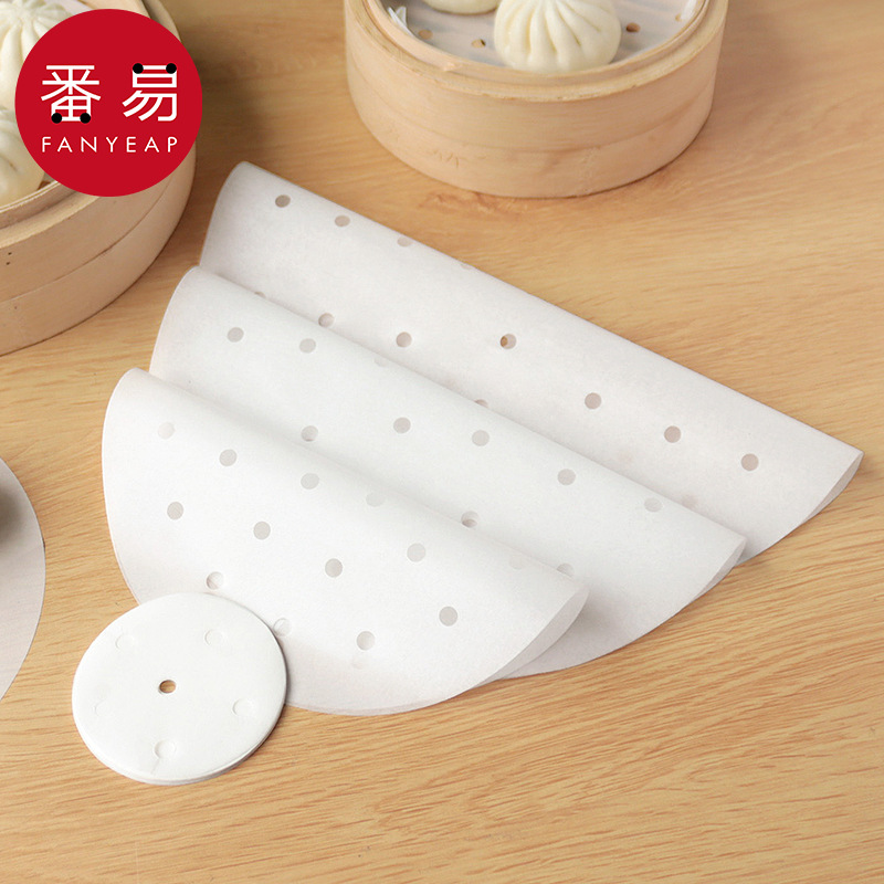 蒸笼布B1pq801-家用厨房不粘包底笼屉垫纸一次性小笼包油纸蒸馒