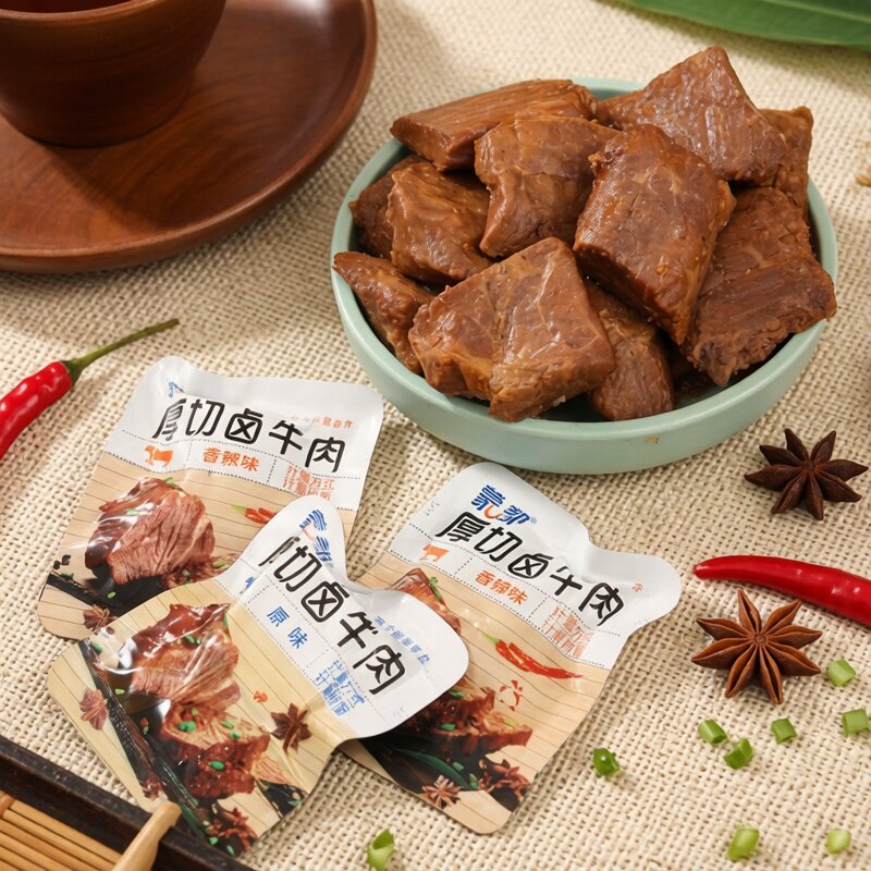蒙都清真卤牛肉厚切真牛肉原味香辣味独立包装250克500克休闲零食