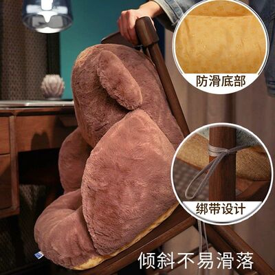 坐垫靠垫一体办公室久坐靠椅学生凳子屁垫座椅垫腰靠护腰椅子靠背