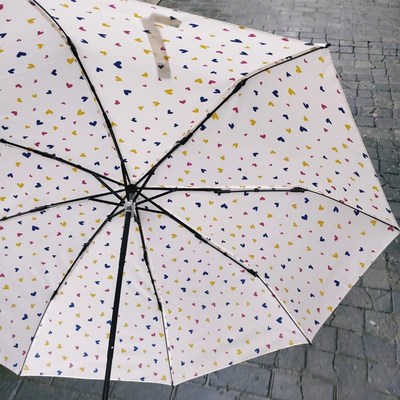 小清新长柄雨伞小巧便携女晴雨两用防晒防风防紫外线遮阳可爱复古