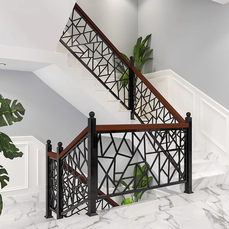 简约楼梯扶手别墅室内栏杆覆式阁楼家用铁艺阳台护栏杆不锈钢围栏