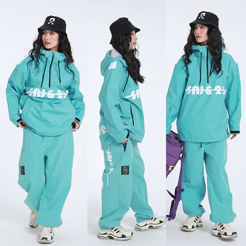 新款专业滑雪服套装女单板双板男衣裤情侣保暖加厚防风防水