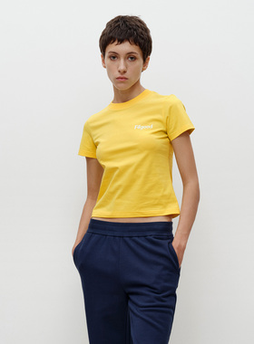 FILGood秋冬新品 彩色合体LOGO印花正肩短袖T恤 修身版型FG05T08