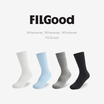 FILGood 4色毛圈短袜一双装 加厚保暖FG05AC03