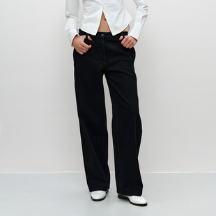 适合165以上身高FG02J01 型 FILGood黑色宽松牛仔裤 微弯刀版