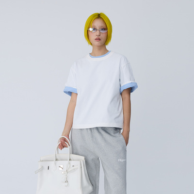 FILGood26春季 100棉圆领落肩直身短袖T 3色可选舒适FG05T07/6