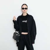 周年庆 FILGood 黑色宽松衬衫 廓形剪裁有型 FG02S02