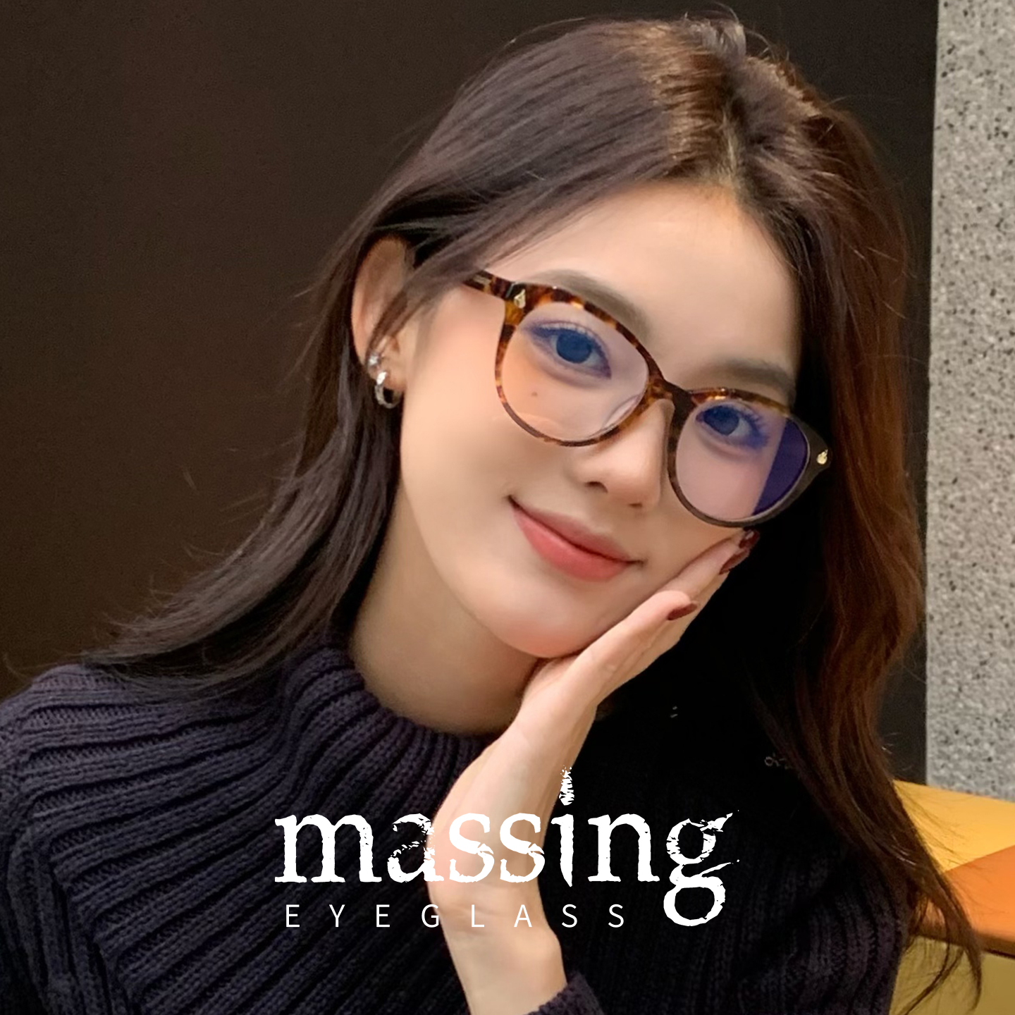 近视眼镜经典圆框防蓝光片