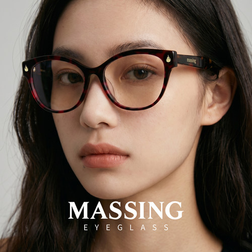 Massing时尚猫眼镜框男女同款