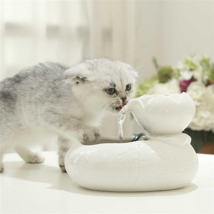 猫咪饮水机宠物用品小型自动循环B流动流水盆猫喂食器喂水神器j