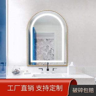 现代led智能浴室镜防雾防水C卧室洗手台卫生间简约悬挂镜定制 欧式
