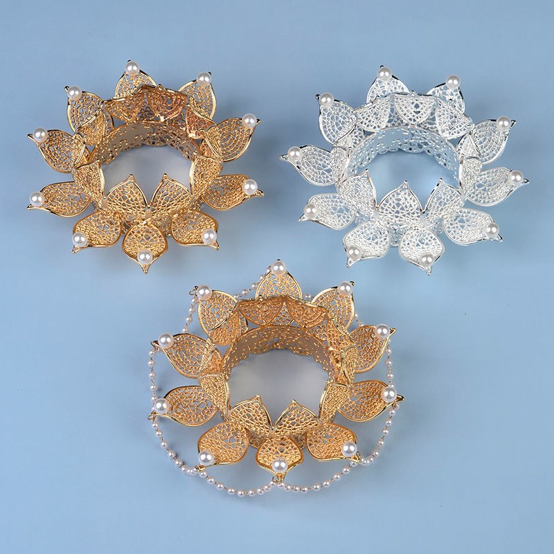 明制古典发冠古代宫廷头饰古风莲花配饰汉服流苏发饰中式表演饰品