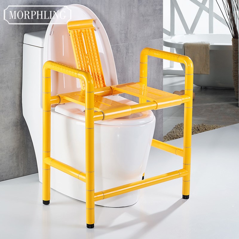 老人坐便安全扶手沐浴椅两用卫生间不锈钢残疾人尼龙洗澡凳马桶椅