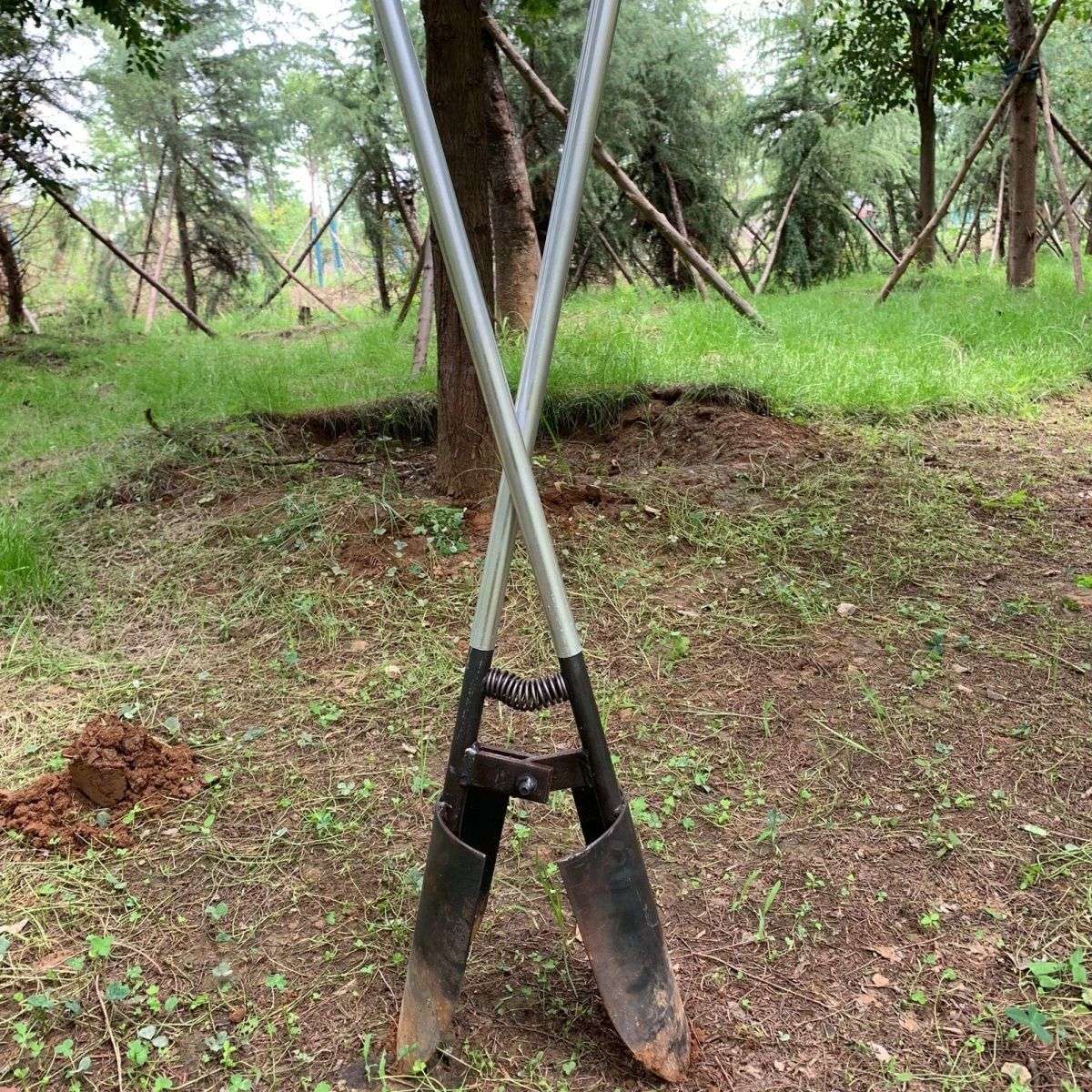 挖土神器挖硬土夹锹对锨掏土挖电线杆洞神器挖树坑洛阳铲打垒德株