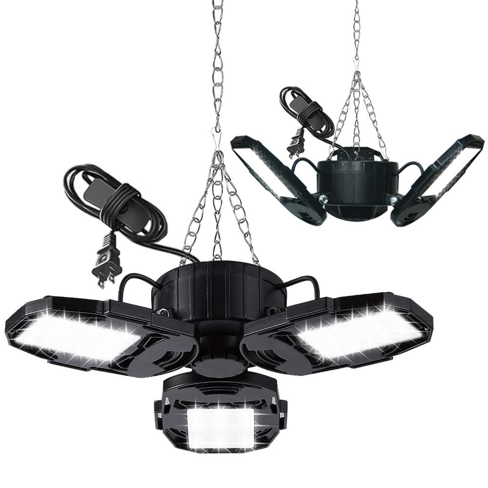 2022新款LED车库灯 工矿灯折叠变形灯仓库灯 折叠车库灯 LED灯