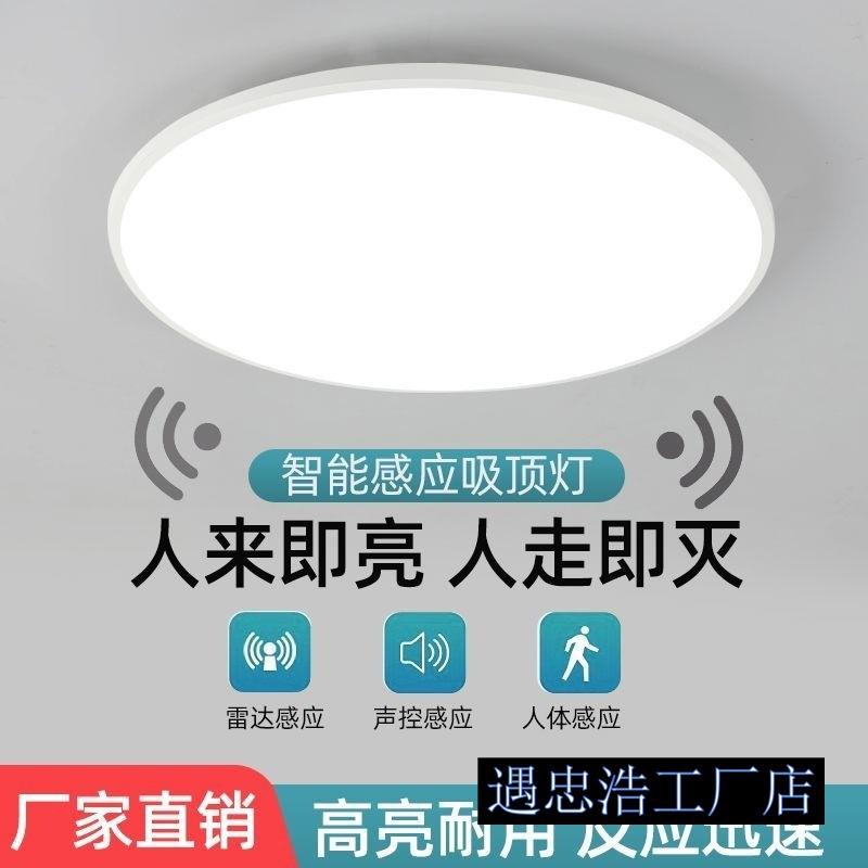 led雷达人体感应吸顶灯走廊楼梯楼道过道卫生间阳台声光控三防灯