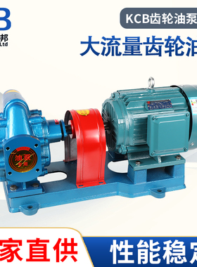 自吸式齿轮泵KCB-200/300抽油泵增压燃油润滑齿轮油泵配电机整机