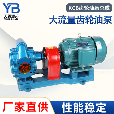 自吸式齿轮泵KCB-200/300抽油泵增压燃油润滑齿轮油泵配电机整机