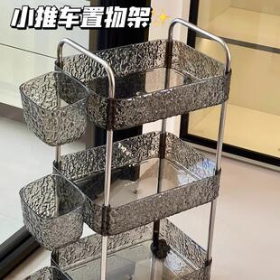 收纳架 小推车置物架家用可移动多层架子客厅零食厨房卫生间落地式