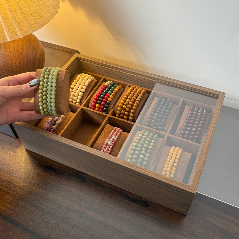 水晶文玩手串收纳盒手链首饰盒