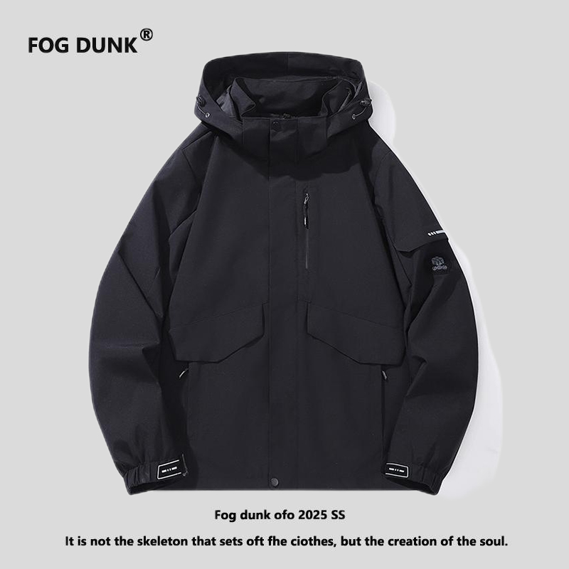 FOG DUNK春季新款冲锋衣美式潮牌机能工装夹克男女户外登山服外套