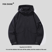 DUNK春季 新款 冲锋衣美式 FOG 潮牌机能工装 夹克男女户外登山服外套