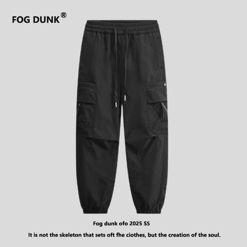 FOG DUNK春夏季防泼水登山冲锋裤男机能工装裤宽松百搭运动长裤子