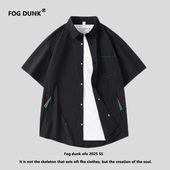 FOG 男ins港风潮牌日系宽松百搭潮流短袖 DUNK2025夏新款 格子衬衫