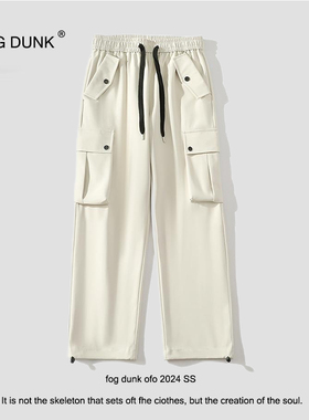 FOG DUNK秋冬潮牌宽松运动卫裤美式阔腿裤子青少年垂感休闲裤潮