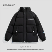 羽绒棉衣男生韩版 FOG DUNK冬季 宽松立领棉服情侣简约百搭面包服