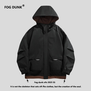 春秋季 户外冲锋衣外套男女款 防风防水情侣登山服 DUNK2025春款 FOG
