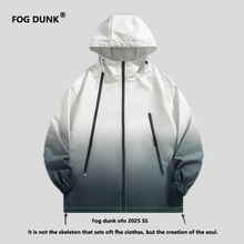 FOG DUNK渐变色冲锋外套春季2025新款青少年男女生休闲夹克防风衣