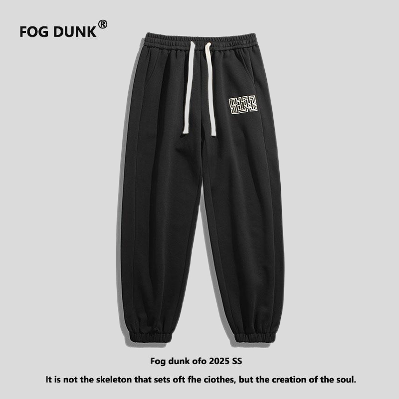 FOG DUNK休闲裤子男款春秋款2025新款百搭宽松束脚运动卫裤